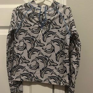 Mott 50 shark rash guard